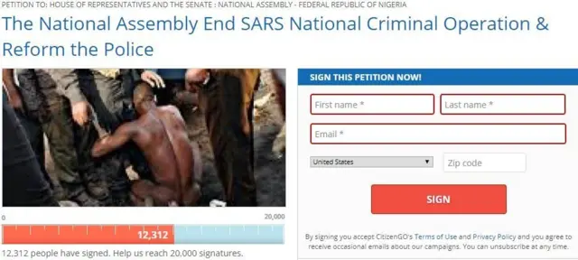 Online petition