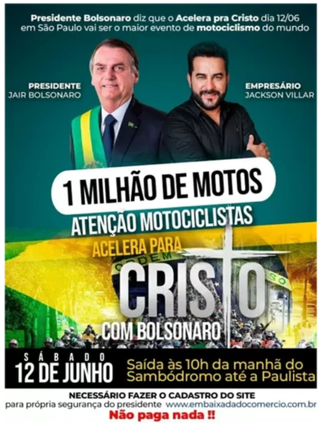 Imagem de convocação do ato Acelera