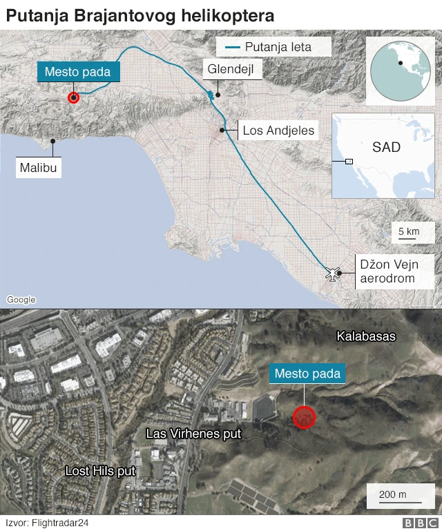 мапа места несреће