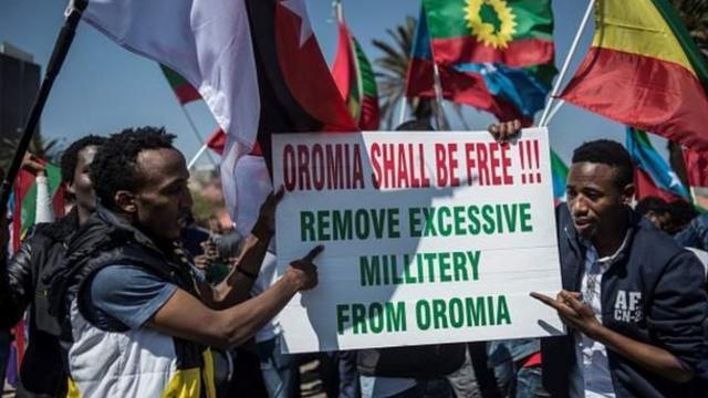Des manifestants éthiopiens