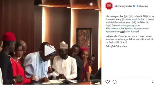 Aarẹ Buhari bọwọlu òfin