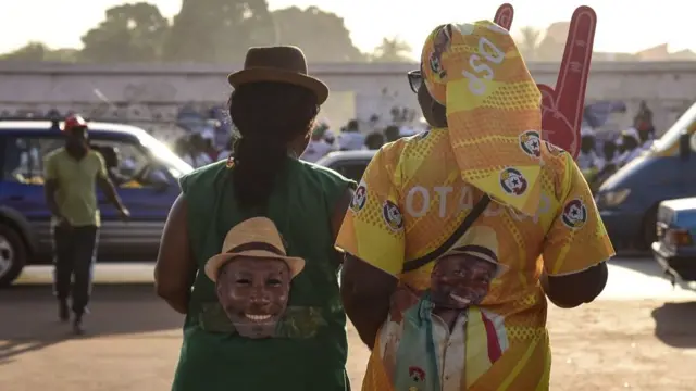 Des supporters de Domingos Simoes Pereira, l'un des candidats au second tour de la présidentielle en Guinée-Bissau.