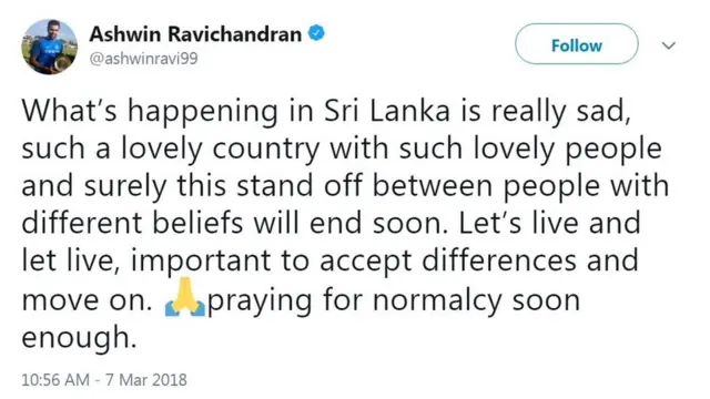 வாழ்வோம், வாழ விடுவோம் - இலங்கை இனமோதல் குறித்து அஷ்வின் உருக்கம்!