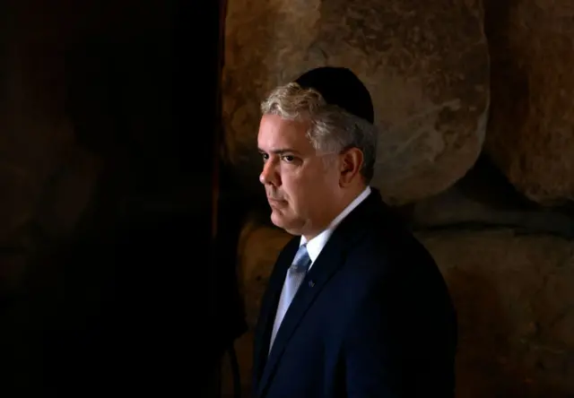 Iván Duque durante una visita a Israel en 2001. 
