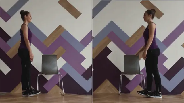 Mujer mostrando cómo hacer ciertos ejercicios