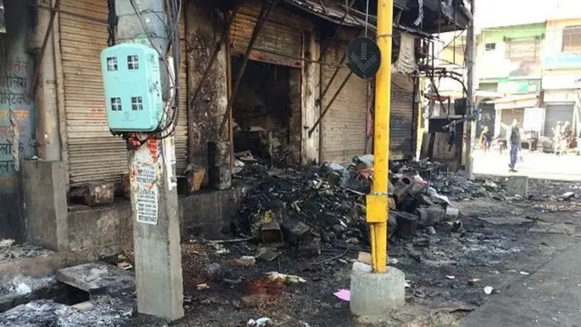 जाट आरक्षण आंदोलन में हुई आगजनी