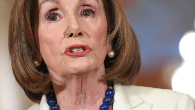 US Speaker of the House Nancy Pelosi speaks about the impeachment inquiry
