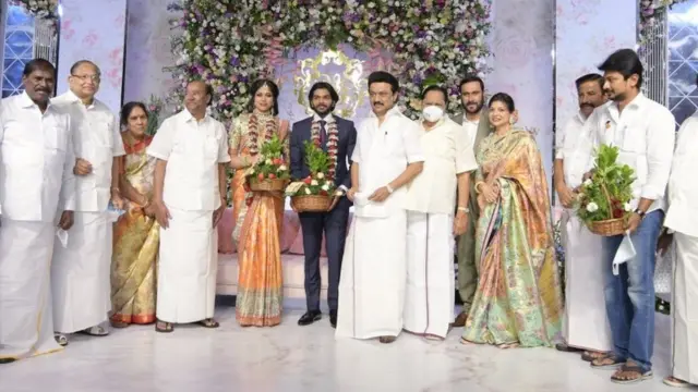 ராம்தாஸ் இல்ல திருமண நிகழ்வில் முதல்வர் மு.க. ஸ்டாலின் உள்ளிட்ட திமுகவினர் கலந்துகொண்டனர்.