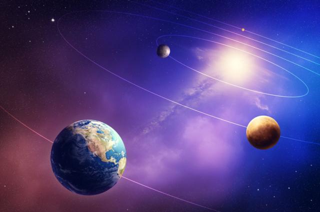Terra, Vênus e Mercúrio