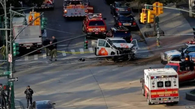 Scene of the incident in New York