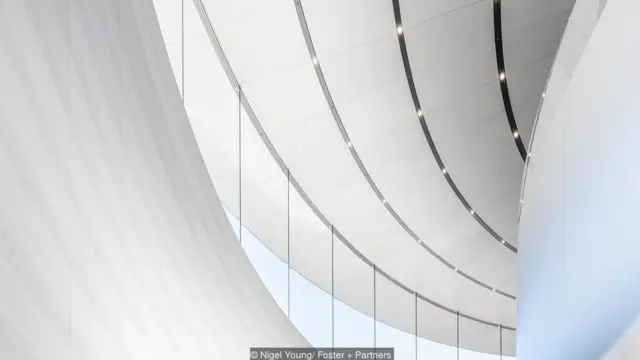 Parte del campus de Apple en California Foto: Nigel Young/ Foster+Partners