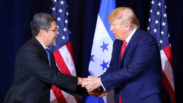 Juan Orlando Hernández y Donald Trump