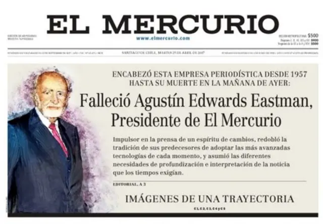 Portada de El Mercurio