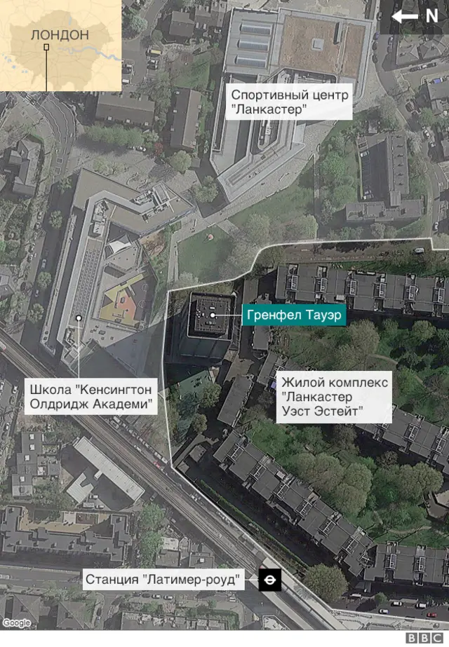 Карта района пожара