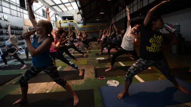 ชั้นเรียนโยคะเบียร์