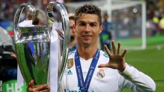 Ronaldo waa ciyaaryahanka kaliya ee 5 jeer ku guuleystay koobka Champions League-ga