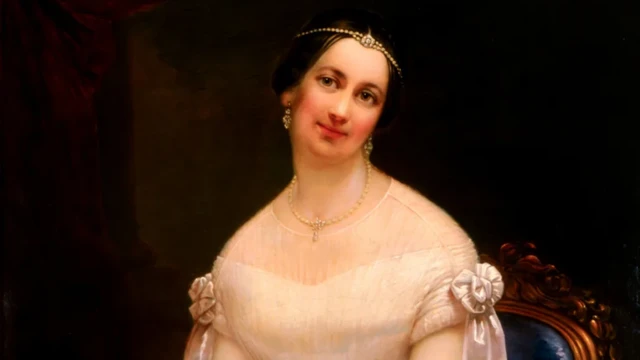 Julia Tyler parece una princesa en su retrato: como primera dama, también actuó como tal.
