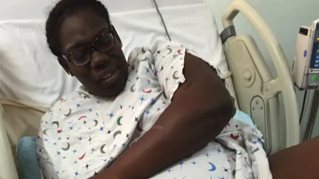 Jamara Brooks-Parmer in hospital