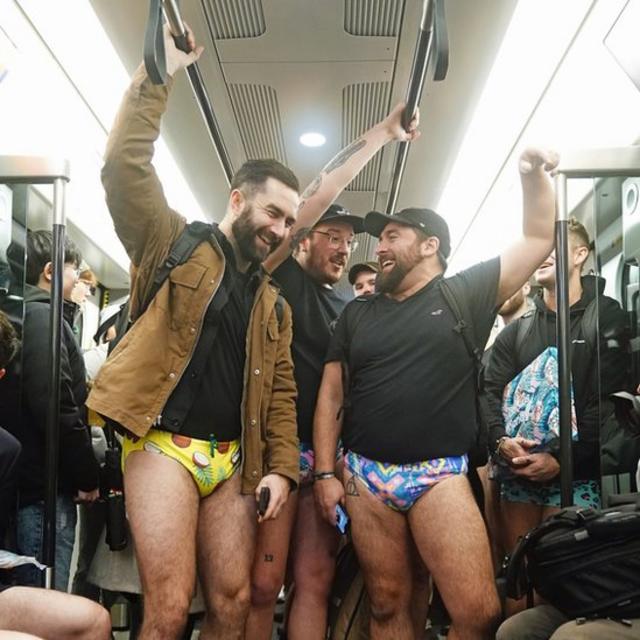 No Trousers Tube Ride: Trouserless travellers take to Tube for event