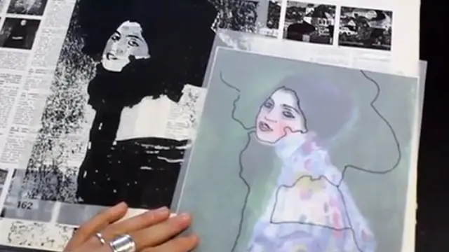 La pintura anterior sobre la posterior