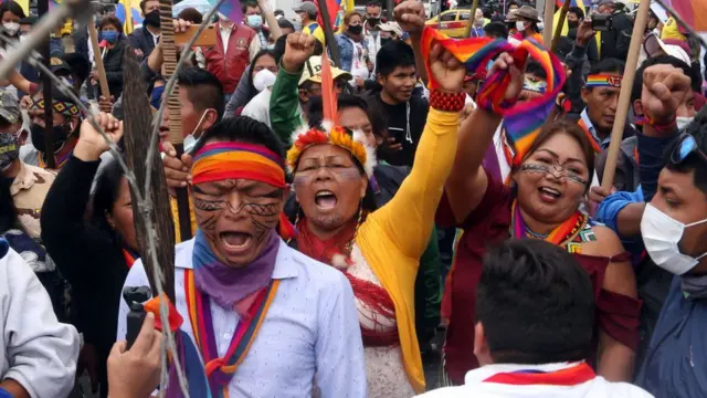 Partidarios de Yaku Pérez