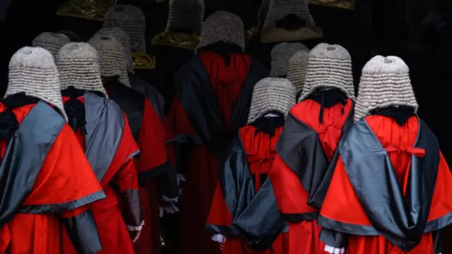 參與中國法律年度開啟典禮的法官（資料圖片）