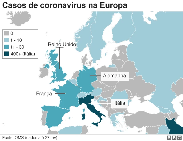 Mapa do coronavirus na itália