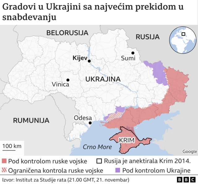 Ukrajina, napadi na energetski sistem