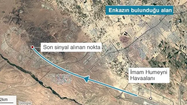 Tahran Kiev seferini yapan uçağın düştüğü yer