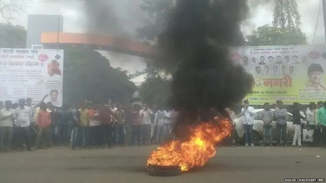 मराठा समुदाय का प्रदर्शन