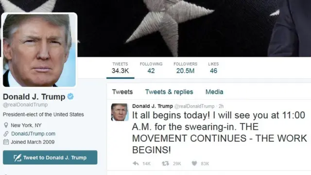 Твиттер-аккаунт Дональда Трампа