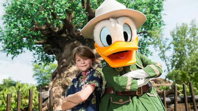 Pato Donald con un visitante