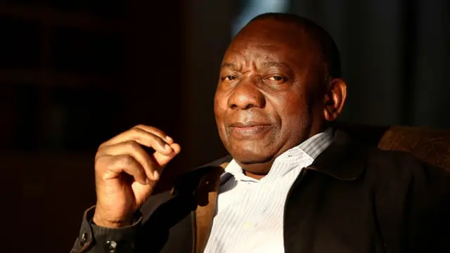 El presidente Ramaphosa, de Sudáfrica.