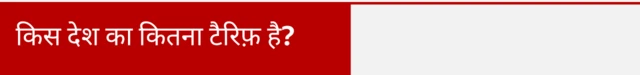 इस समय कौन देश कितना टैरिफ़ लगाता है?