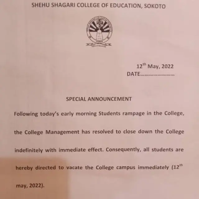 Shehu Shagari College of Education, Sokoto