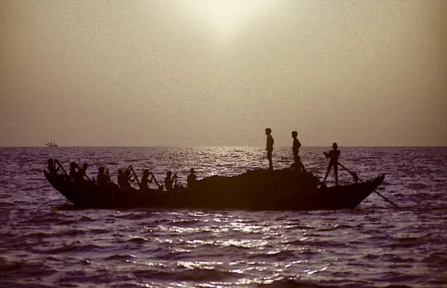 Pescadores en Goa.
