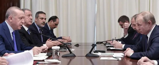 Berlin zirvesi sırasında, Türkiye Cumhurbaşkanı Recep Tayyip Erdoğan ve Rusya Devlet Başkanı Vladimir Putin ikili bir görüşme gerçekleştirdi. Bu görüşmede Suriye'nin İdlib vilayetinde yaşanan gelişmelerin de ele alındığı açıklandı.