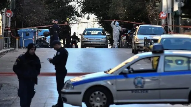 Police officers in Athens, Greece