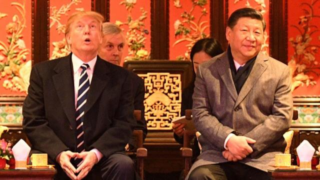 2017年11月特朗普訪美時參觀紫禁城。