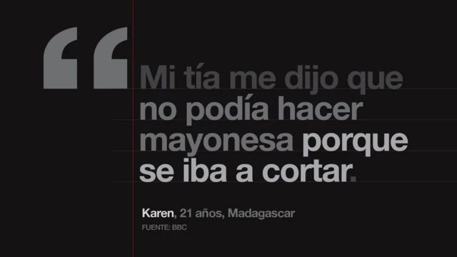 "Mi tía me dijo que no podía hacer mayonesa porque se iba a cortar".