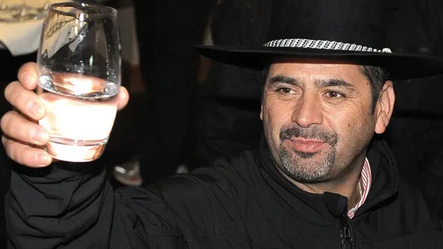 Mario Sepúlveda en el Old Trafford, estadio del Manchester United.