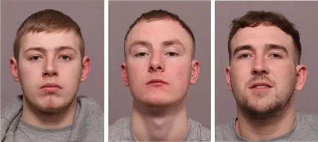 આરોપીઓ ક્લાન રેવ, ચાર્લ્સ મૈકઉલે અને થોમસ જેરવિસ