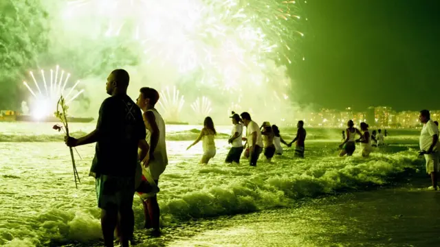 Celebraciones en las playas de Río de Janeiro