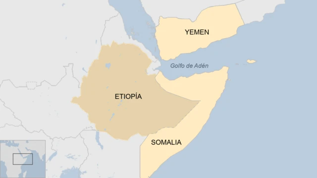 Mapa del Golfo de Adén