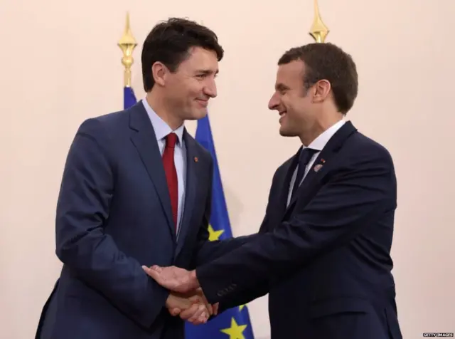 जस्टिन ट्रूडो, इमैनुएल मैक्रों, जी-7 समिट, फ्रांस, कनाडा