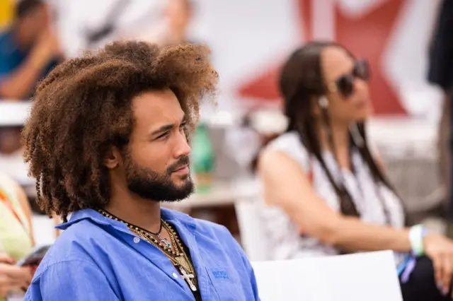 Asistentes a la conferencia 'Stereotypes of Masculinity – Exposing the link to attitudes about Women' en Inkwell Beach en Cannes, Francia, el 22 de junio de 2022.