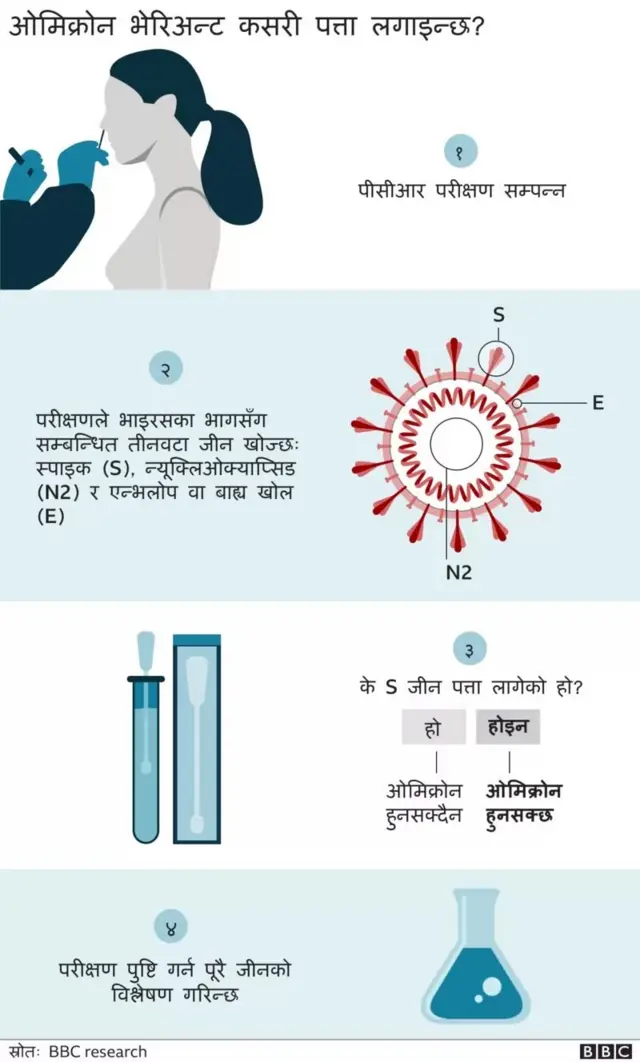 ओमिक्रोन कसरी पत्ता लाग्छ