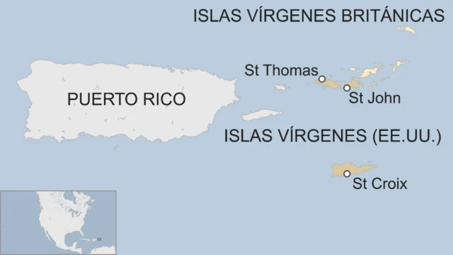 mapa de las islas virgenes de st thomas