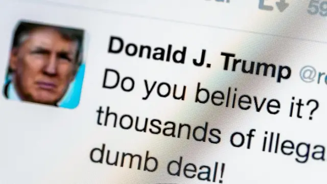 تغريدة للرئيس الأمريكي دونالد ترامب