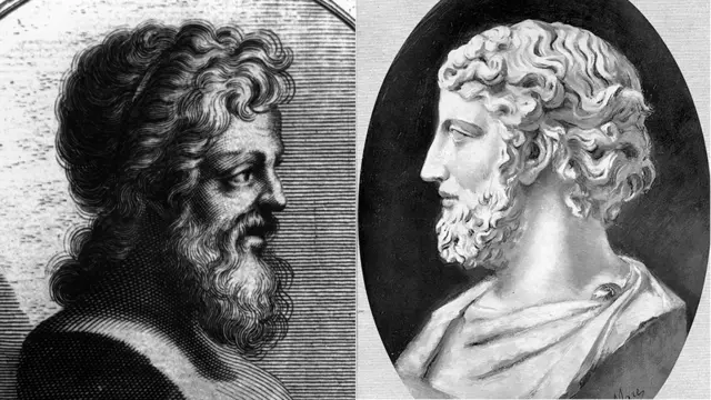 Praxitèle (à gauche) et Phidias